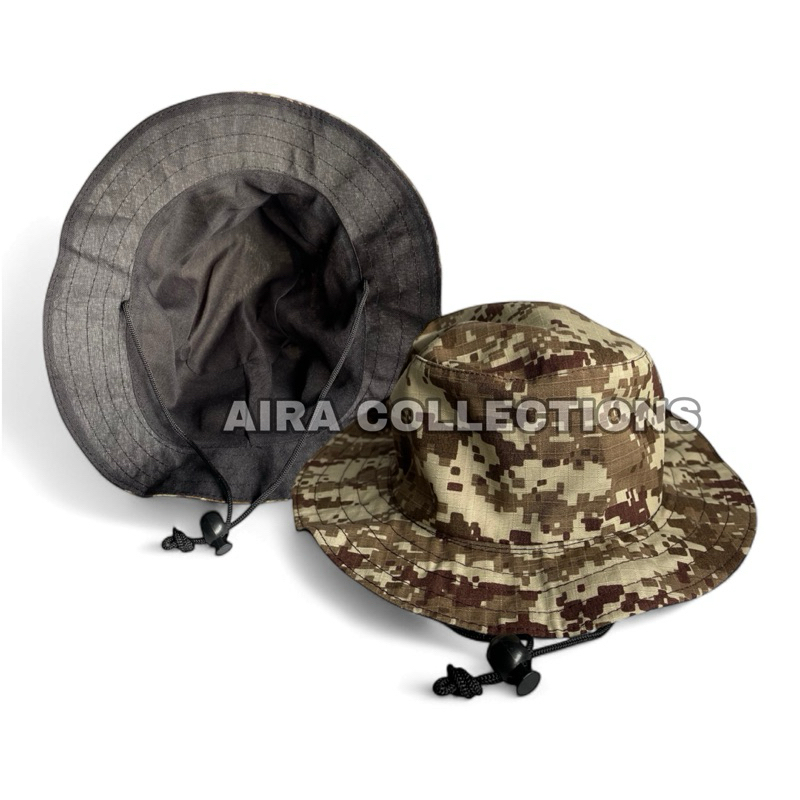 TOPI ANAK MODEL RIMBA LORENG DIGITAL GURUN USIA 1 - 10 TAHUN KIDS ARMY UNISEX