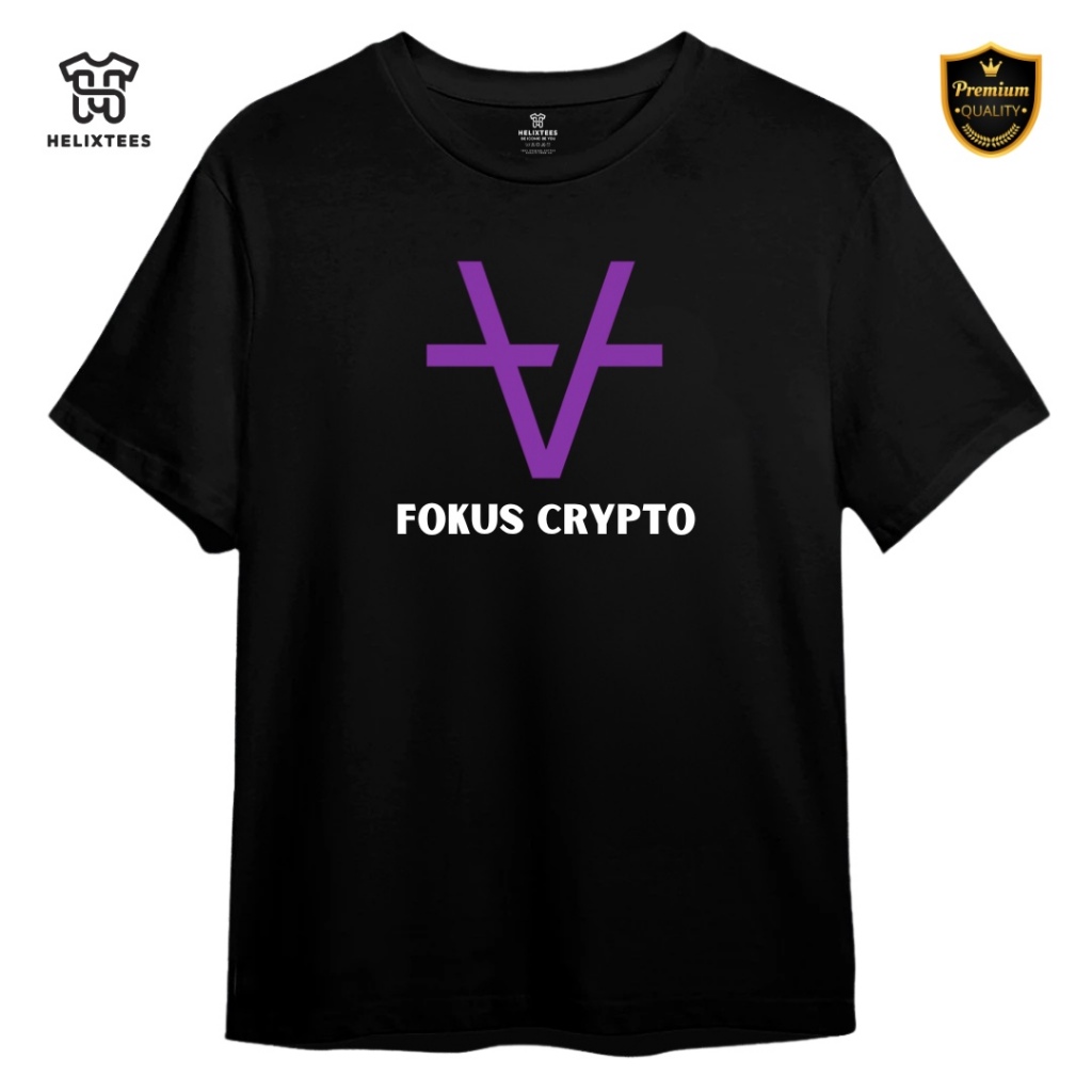 Kaos Fokus Akademi Crypto Premium Cotton Combed 100% Quality Original Trader Kripto