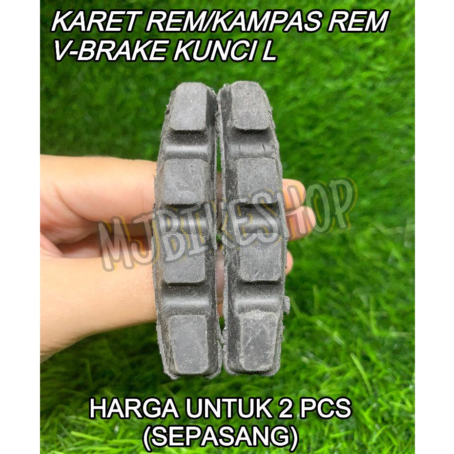 KARET REM SEPEDA V-BRAKE/KAMPAS REM SEPEDA V-BRAKE/BRAKE PAD V-BRAKE SEPEDA MTB/MTB (2pcs)