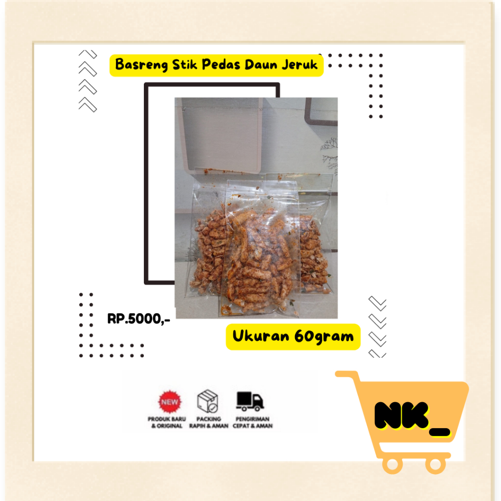 

Basreng Stik Pedas Berbagai Ukuran 60 Gram & 125 Gram