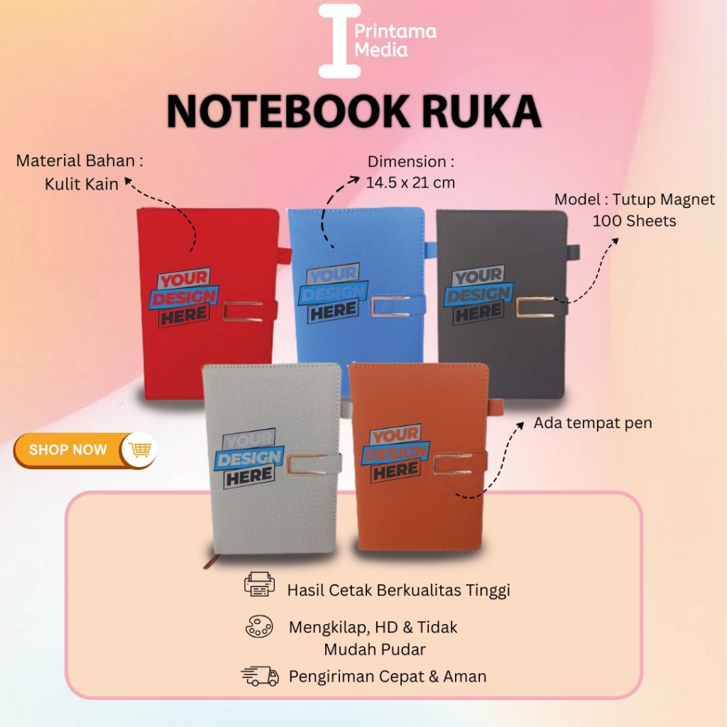 

Custom UV Ruka Agenda/Notebook A5 Cetak Full Color Buku Catatan Souvenir