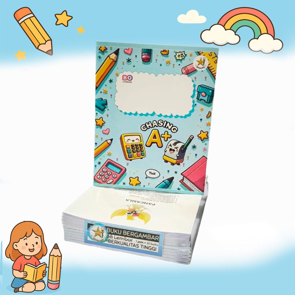 

Ay00! BacktoSchool Combo Bundle Paket Alat Tulis 4IN1 Buku Tulis Pulpen Pen Sampul Coklat Samson