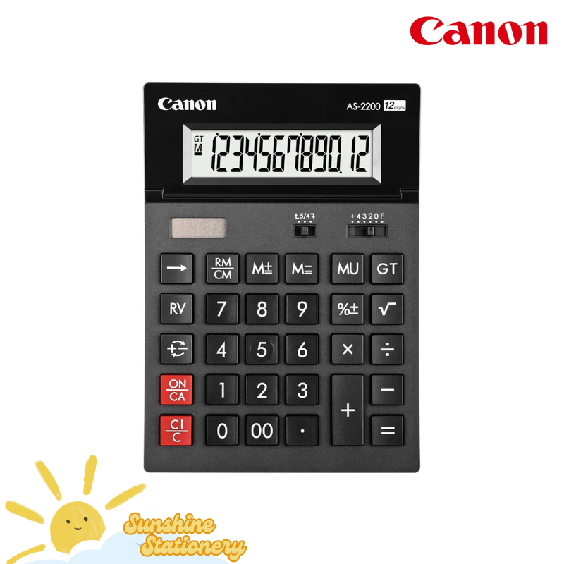 

CANON Desktop Calculator Kalkulator 12 Digit AS-2200