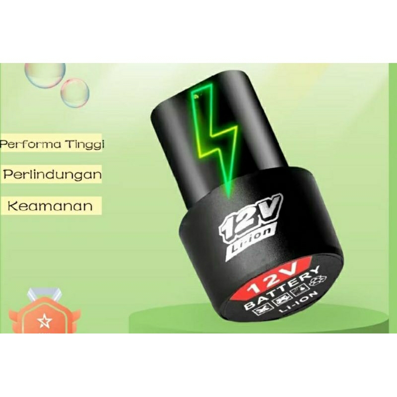 BATERAI BOR TANGAN  BATRE BOR CAS 12V BATERAI MESIN BOR CORDLESS 12V JLD KAMOLEE