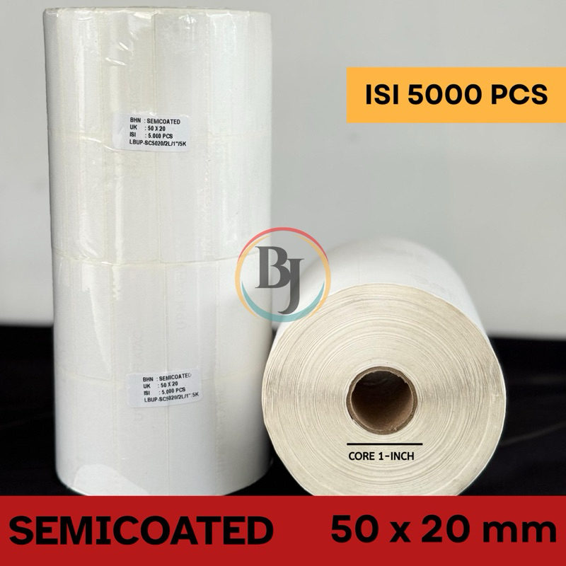 

Label Stiker Barcode Semicoated 50x20 (2LINE) Kertas Stiker Label Barcode Semicoated Isi 5000