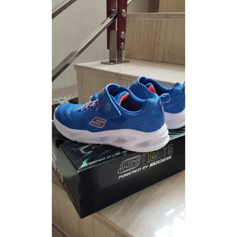 Skechers Kids S-Lights Meteor Light Up Blue