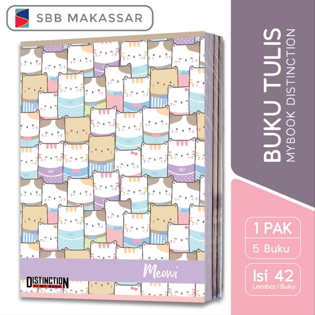 

My Book Distinction Buku Tulis Cute 42 Lembar Boxy - 5 Buku