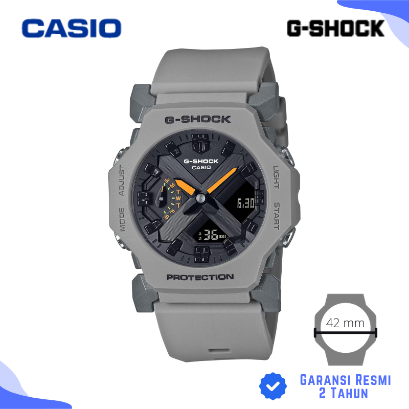 JAM TANGAN PRIA CASIO G-SHOCK GA-2300-8A ORIGINAL - GSHOCK GA 2300 8ADR ABU-ABU
