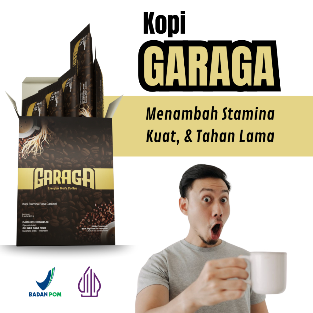 

GARAGA Minuman Kopi Ginseng Untuk Stamina Original Lebih Kuat & Tahan Lama BPOM Halal