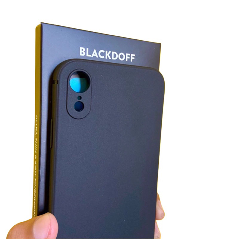 Soft Case iPhone XR BLACKDOFF Model iPhone 12 Softcase Premium Case Black Original Kotak Square