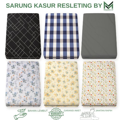 Sprei Sarung Kasur Busa Resleting 90X190X5 - 90X190X10 - 90X190X15 - 90X190X20