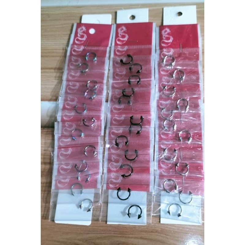 GROSIR 12PCS ANTING TINDIK MEDEL U STENLIS ANTI KARAT ANTING PRIA WANITA