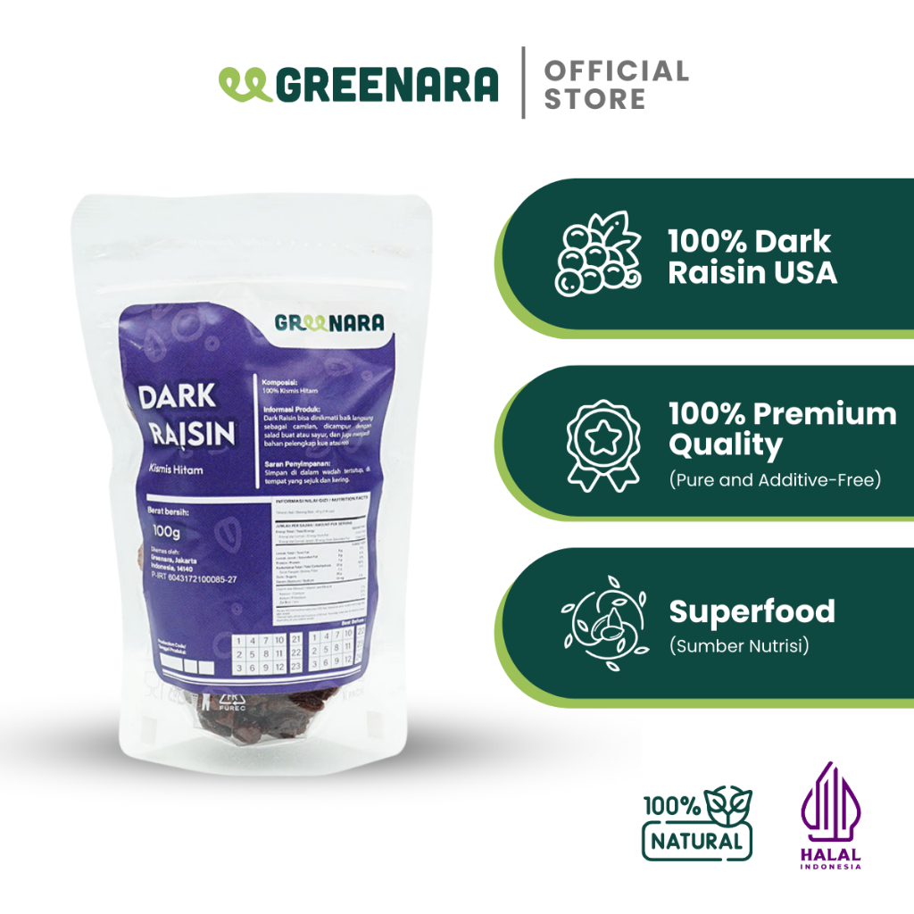 

Greenara Dark Raisin USA / Kismis Hitam