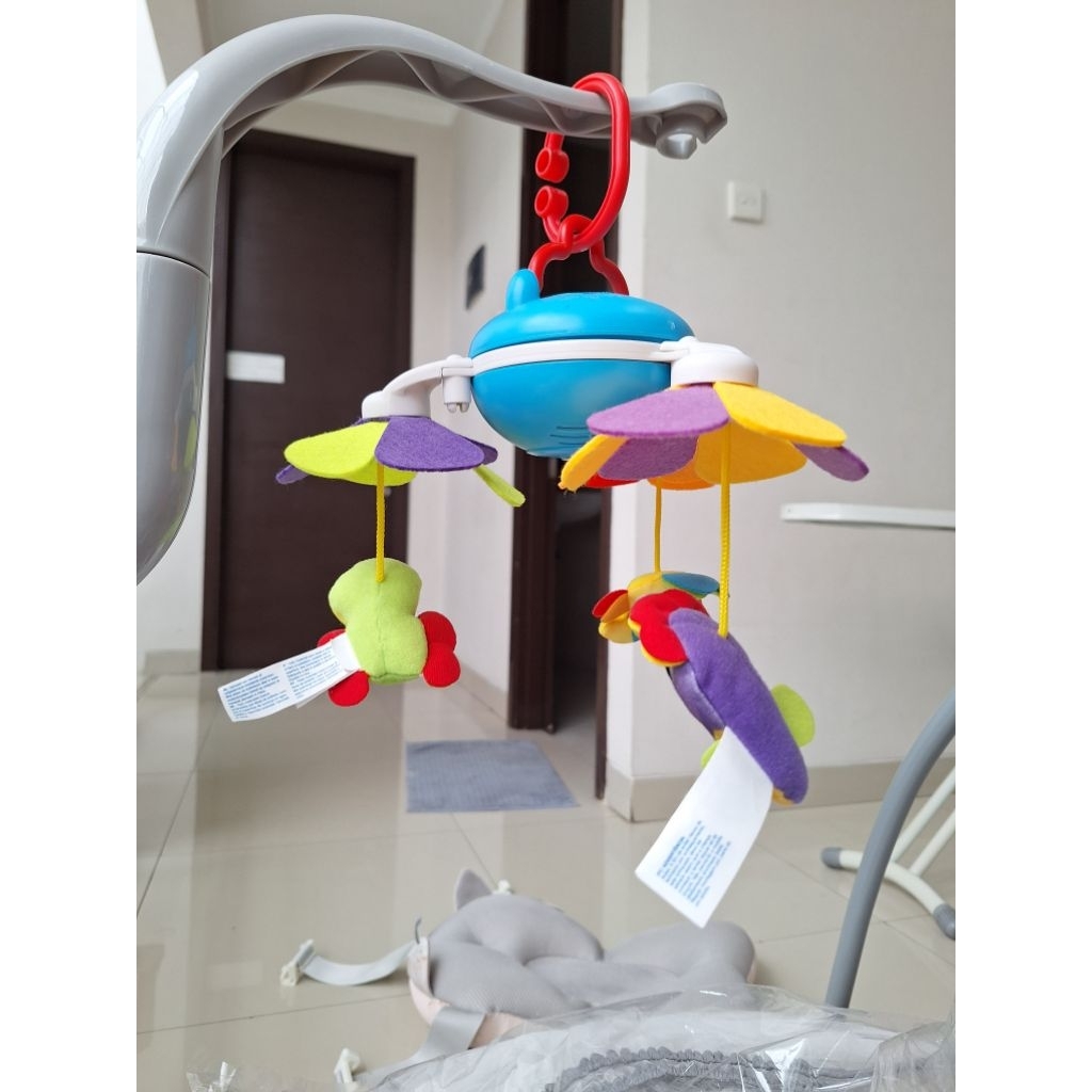 PLAYGRO MUSICAL TRAVEL MOBILE MAINAN MUSIK HANGING BABY CRIB MOTHERCARE