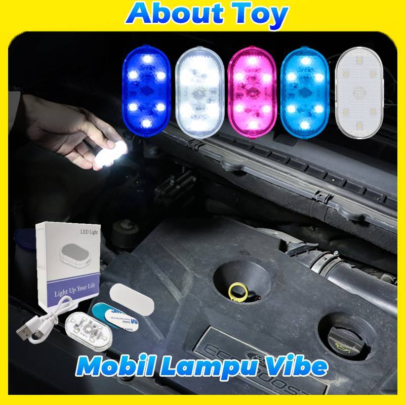 ABOUT Lampu Plafon Mobil / Lampu LED USB Charger Sentuh Interior Dashboard Mini Lampu Tempel Tanpa K