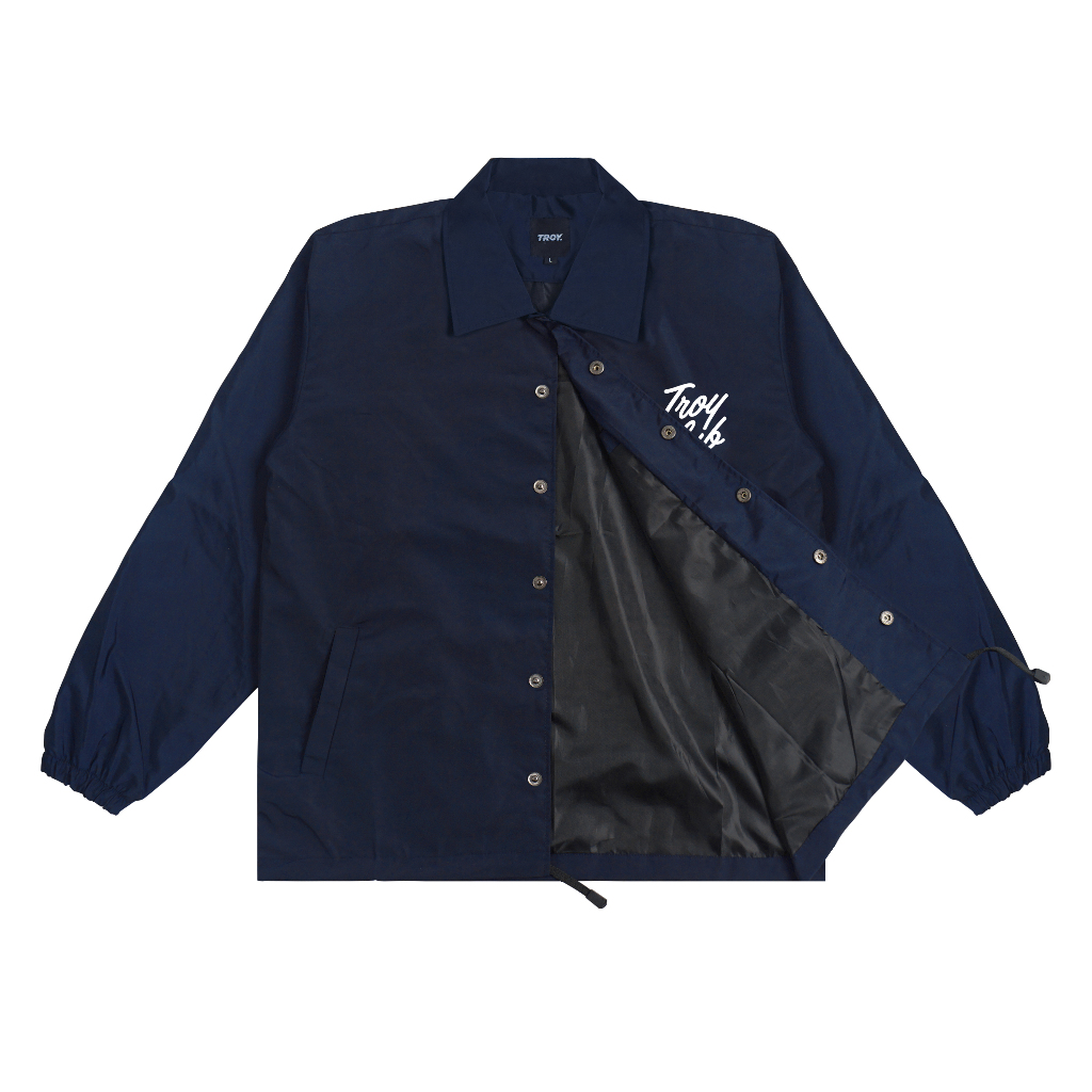 Troy Company Coach Jacket Troy Club Navy - Jaket Windbreaker Biru Navy WN 3133