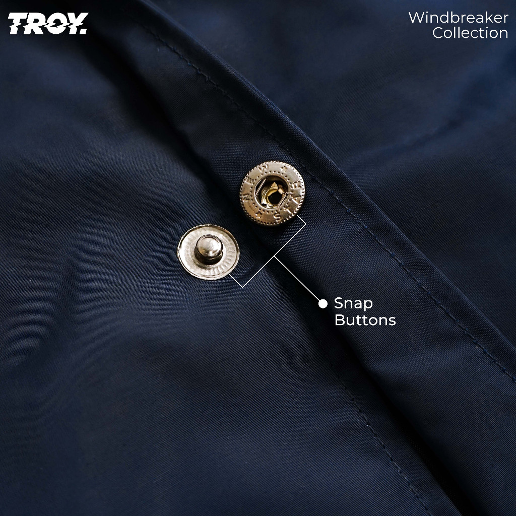 Troy Company Coach Jacket Dead Service Navy - Jaket Windbreaker Biru Navy WN 3134
