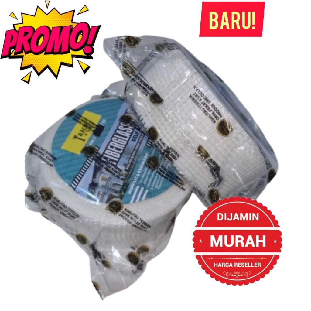 Lem Lakban Perekat Kain Kasa 2 inch 5 cm Fiber Glass Tape Sela Plafon Gipsum Gypsum GRC Tempel 5cm 2