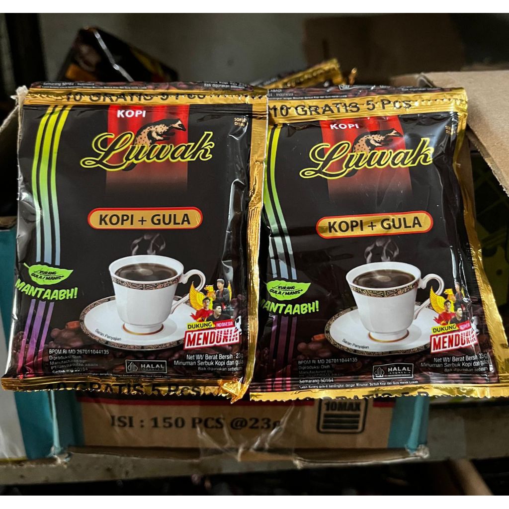 

KOPI LUWAK GULA (Kopi Hitam + Gula) 1 Renteng isi 15 sachet