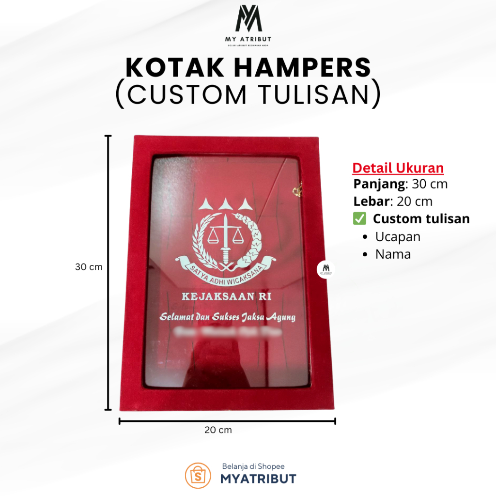 

Kotak Hampers Custom Kejaksaan Tanpa Isi Box Hampers | Gift Box Kejaksaan