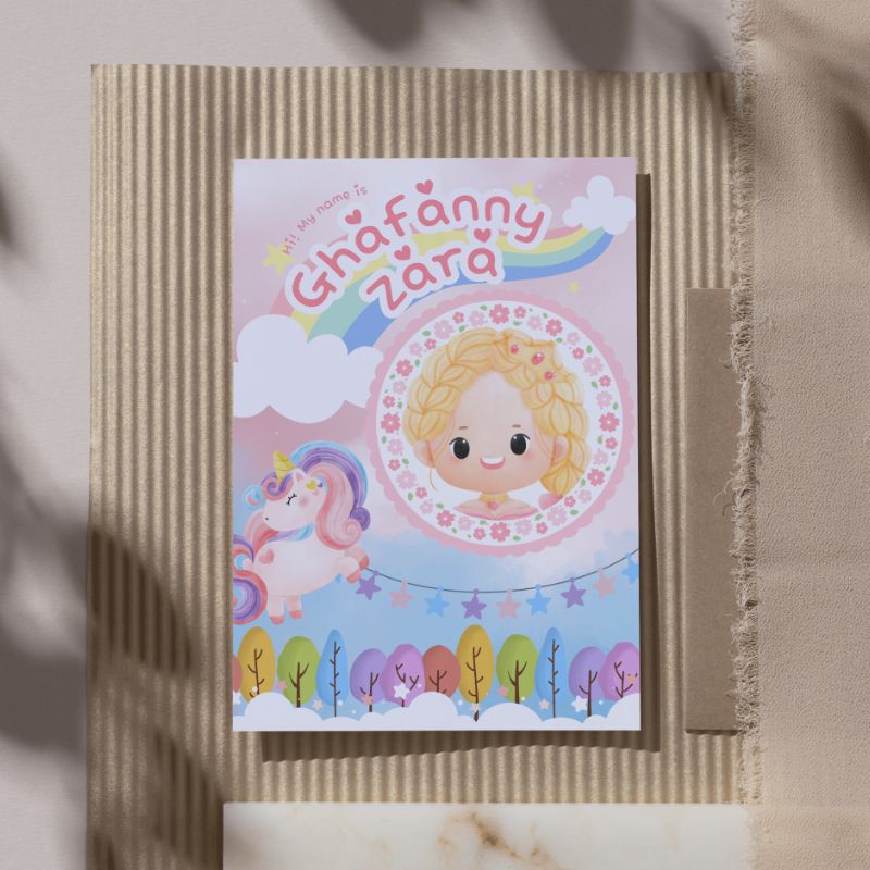 

Le Vania Custom Buku Tulis A6-FREE NAMA ANAK/Children Notebook Isi 30 Lembar