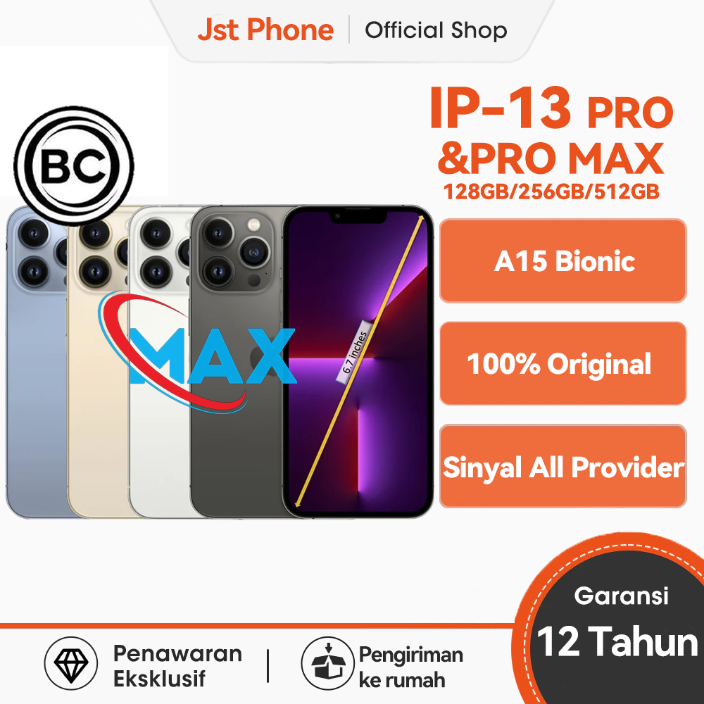 BC - iP 13 PRO/IP 13 PRO MAX IMEI Terdaftar Beacukai Sinyal Permanen Apple 13 PRO /13 PRO MAX 128gb 