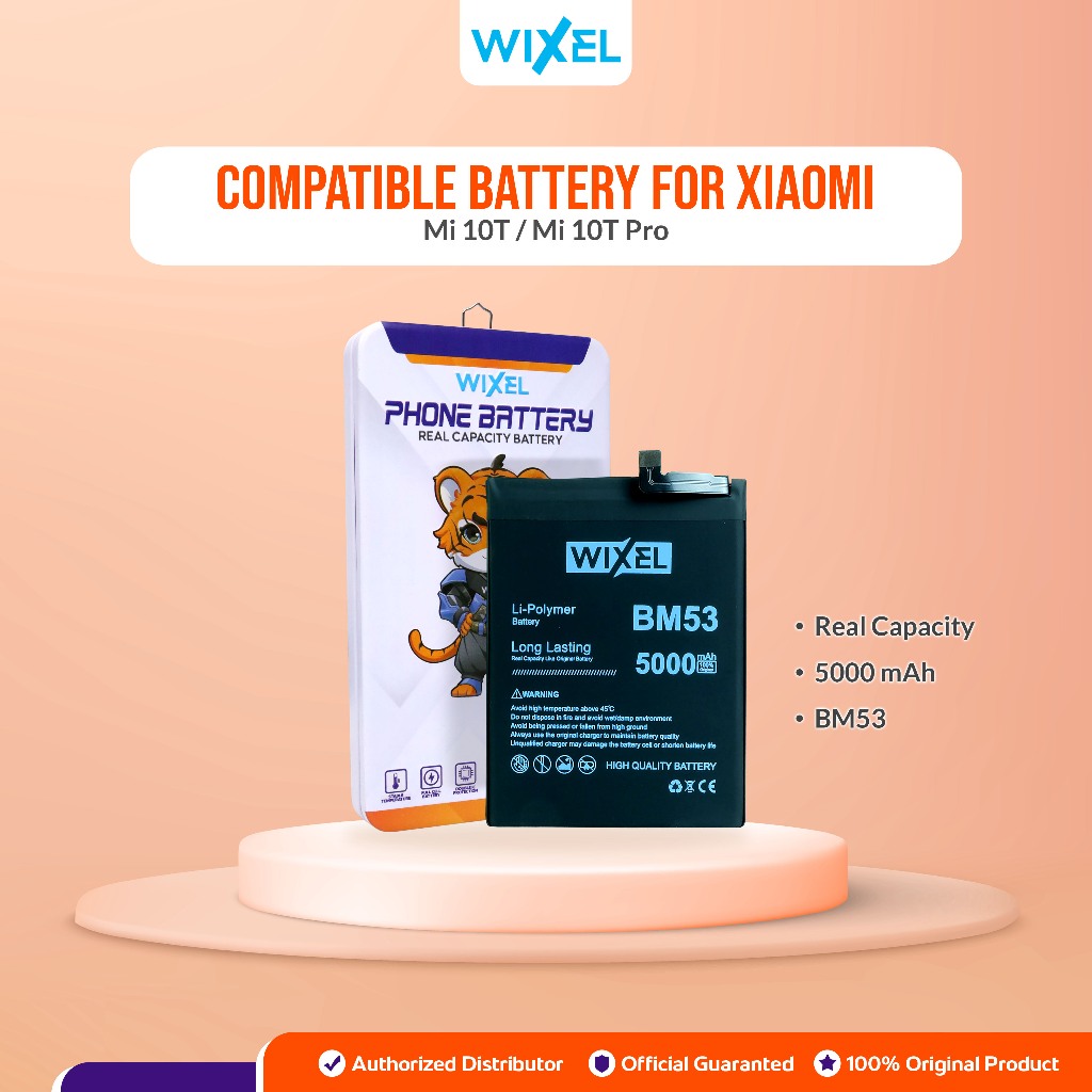 WIXEL Baterai XiaoMi Mi10T / Mi 10T Pro BM53 Double Power Real Capacity Original Batre Batrai Batter
