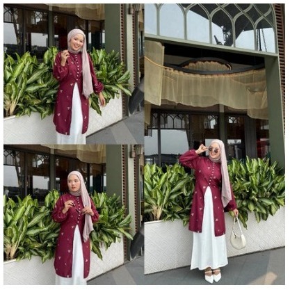 Sabila Shakila Premium Slit Tunik Bahan Shakila