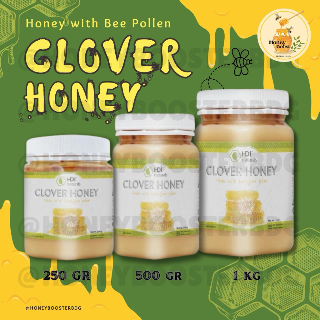 

MADU CLOVER HONEY 250gr / 500 gr / 1kg FREE SENDOK KAYU ORIGINAL EXP TERBARU 2028