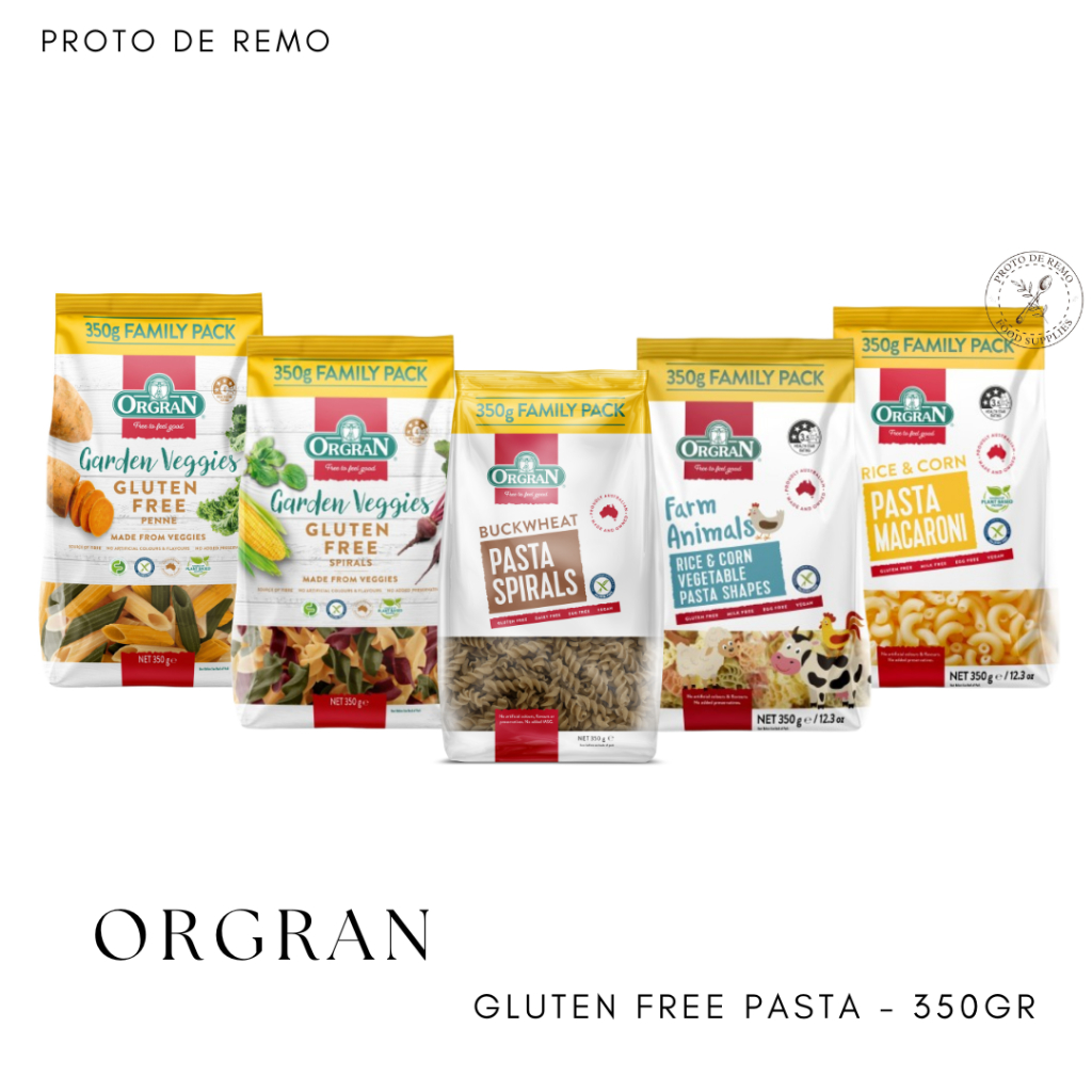 

Orgran Gluten Free Pasta Spirals Penne Animals Macaroni - 350GR