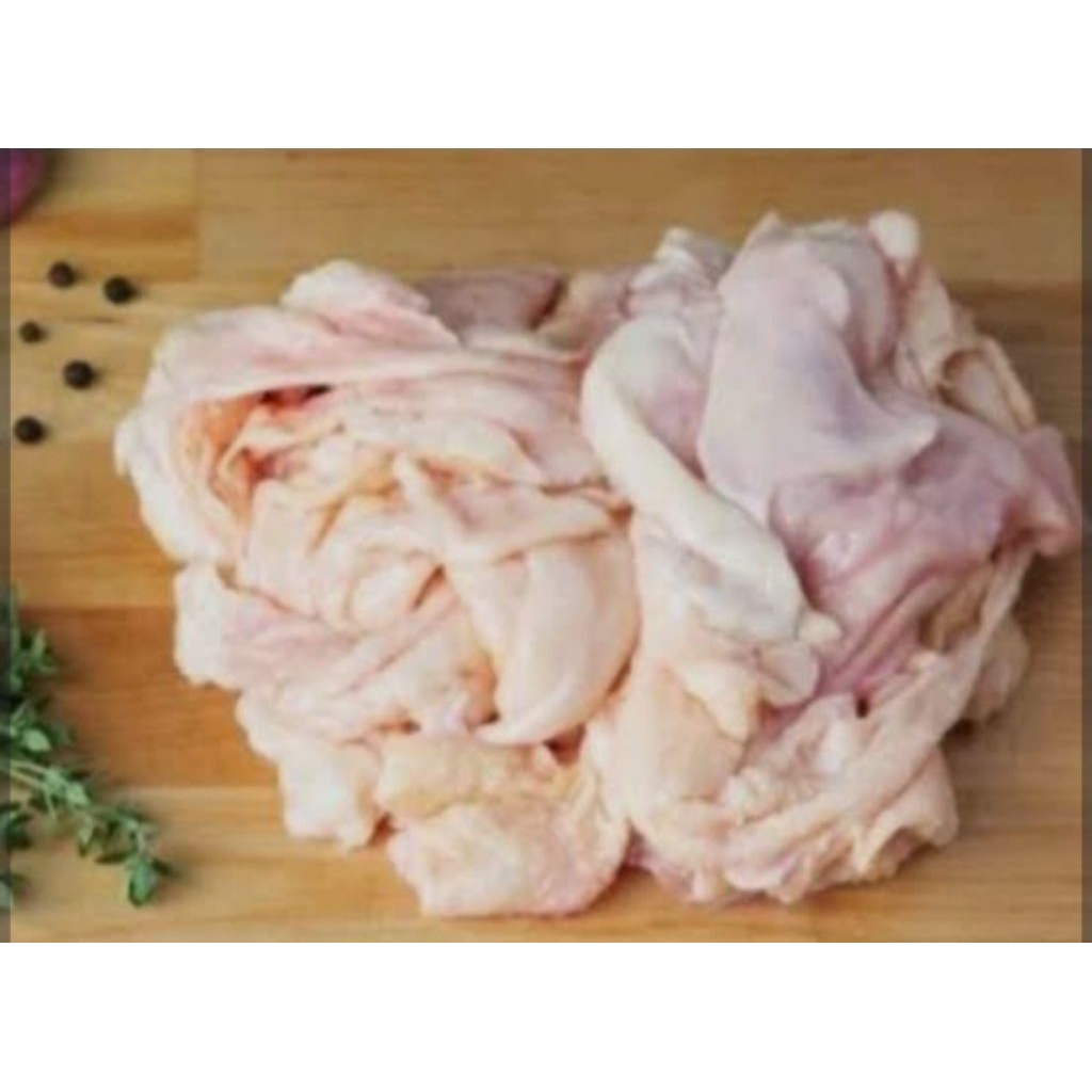 

1kg Kulit ayam broiler campur dengan lemak Surabaya