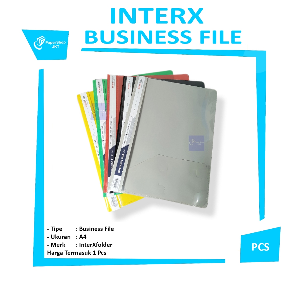 

INTERXFOLDER - Business File Map Plastik Ukuran A4 Warna - PCS