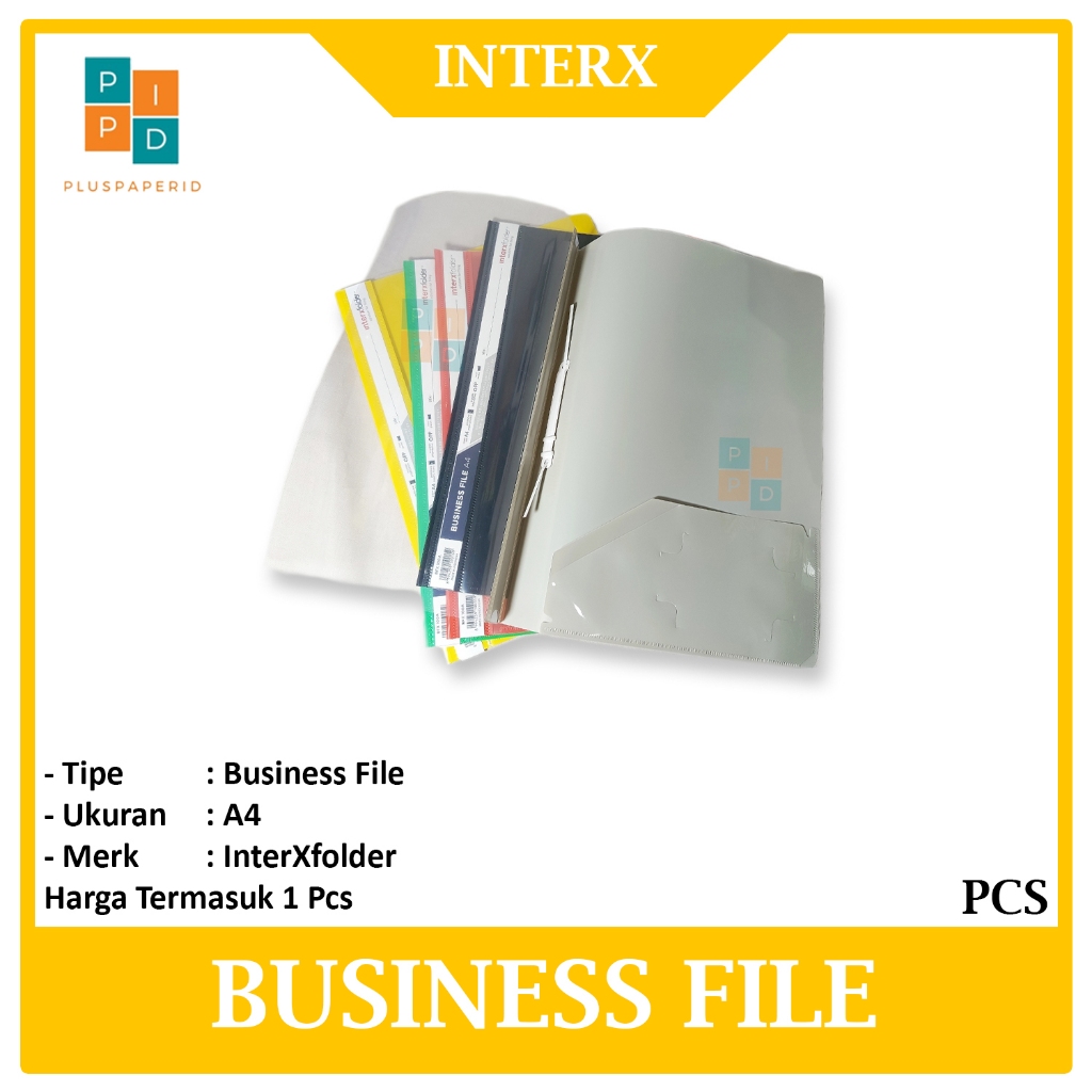 

INTERXFOLDER - Business File Map Plastik Ukuran A4 Warna - PCS
