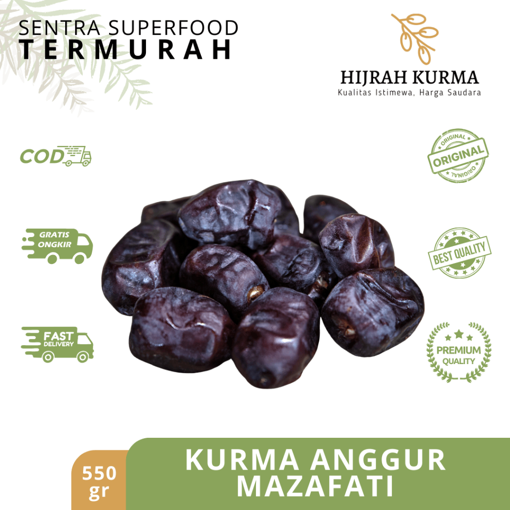 

Kurma Bam | Kurma Anggur | Kurma Mazafati 550gr