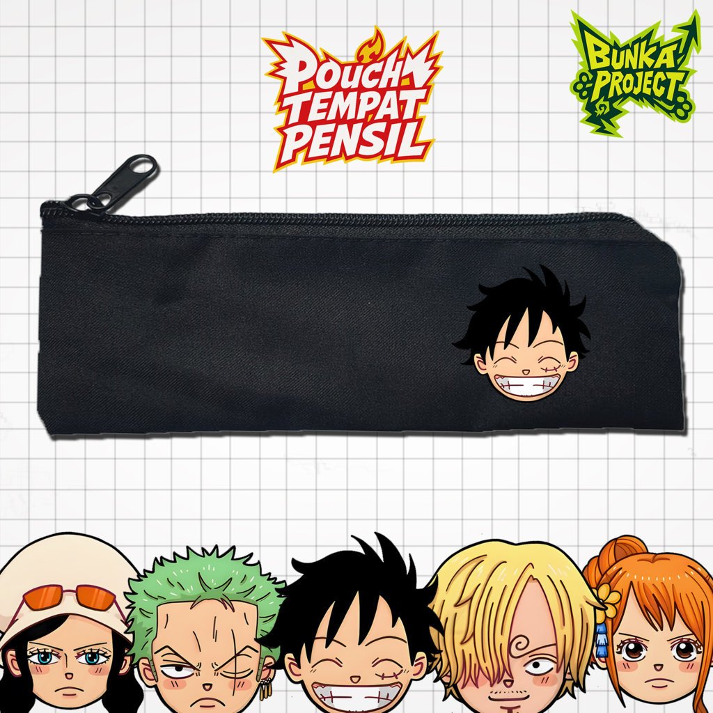

Pouch Tempat Pensil Anime One Piece Mugiwara Crew Head Murah Bahan Souvenir Pernikahan Bisa Bayar Ditempat cod Gift Anniversary Couple Hampers Kado