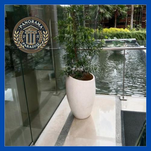 Pot Tanaman Hias Teraso finishing glosy marble  Pot Teraso Tanaman hias bahan batu teraso