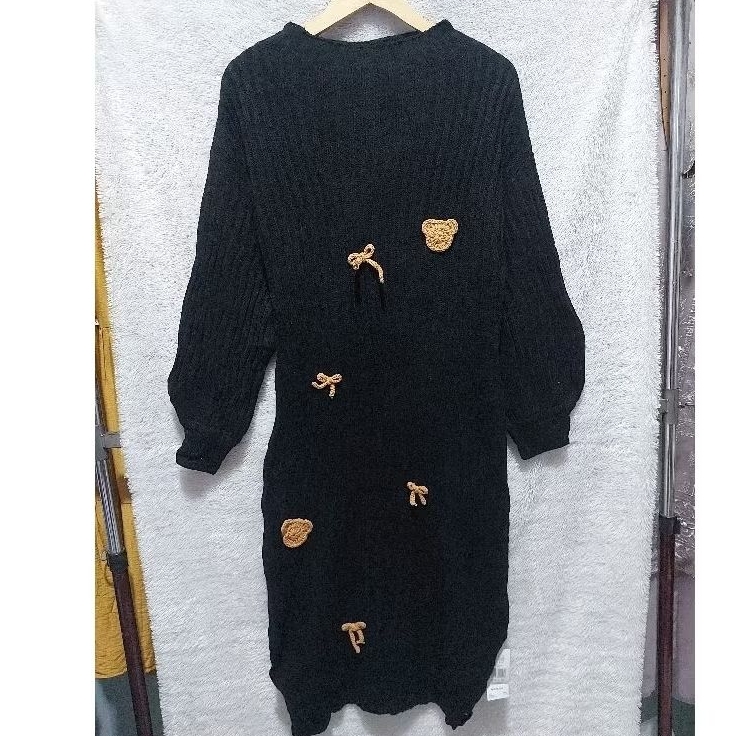 GRL DRESS RAJUT LIDI LENGAN BALON