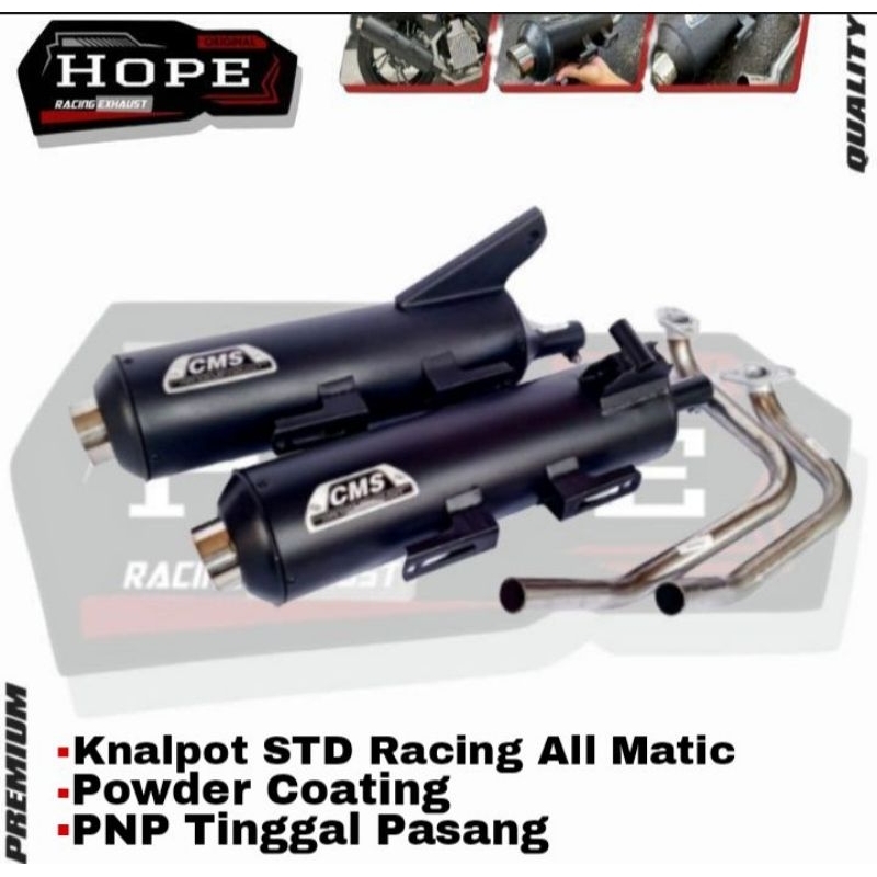 Knalpot Standar Racing CMS Bass Adem, Vario110, Vario125, Vario150, Vario, 160