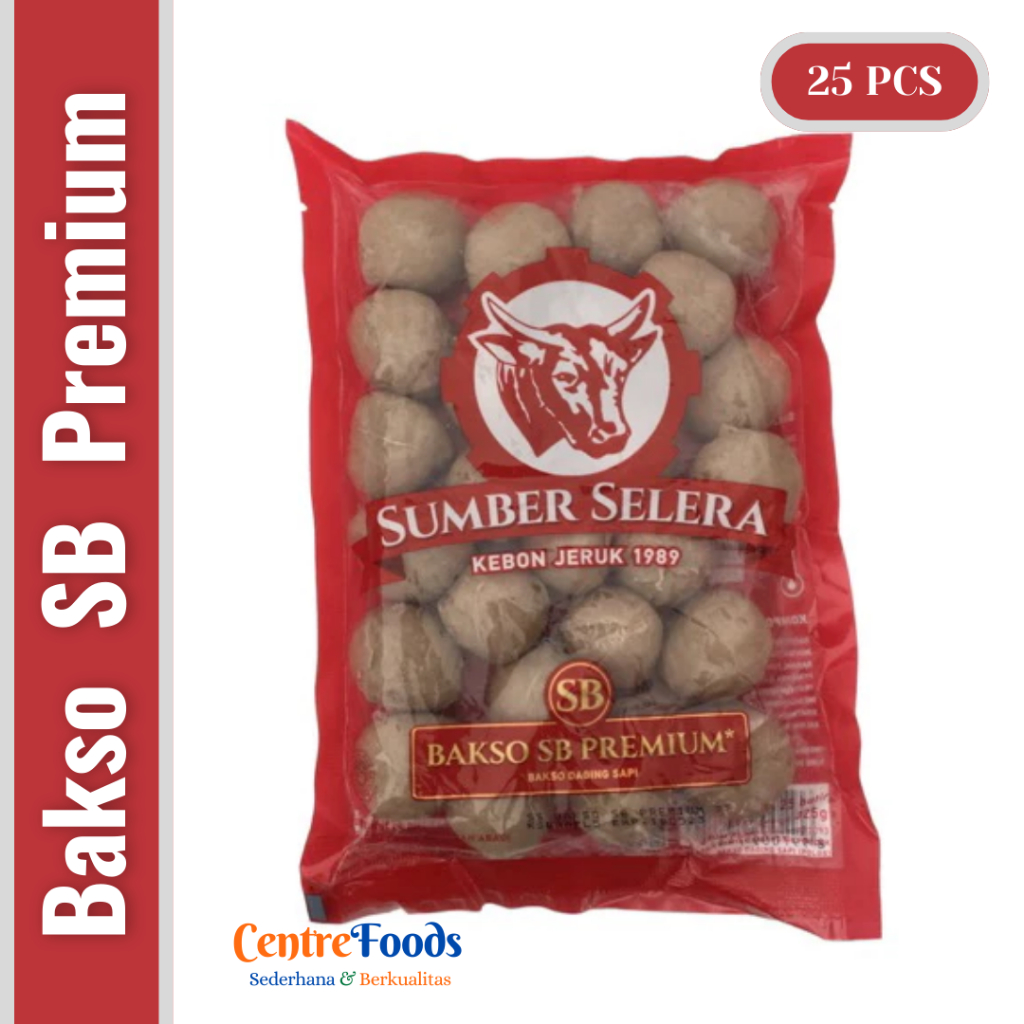 

Bakso Daging Sapi SB Premium - Baso Premium SUMBER SELERA | Isi 25 Pcs - 325gr [ Harga Per BKS ]