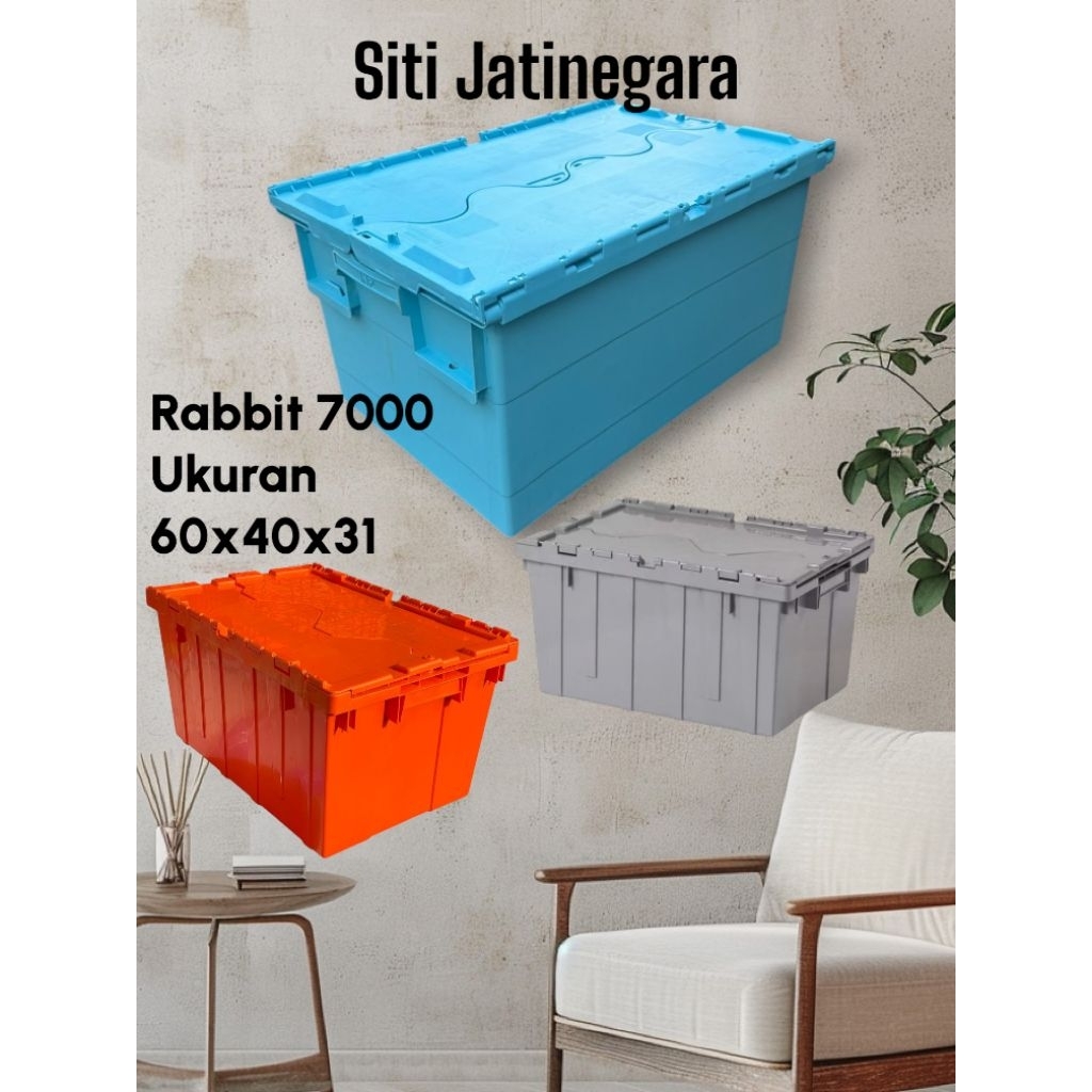 Container Box Rabbit 7000/ Box Alfamart Biru - Orange - Abu