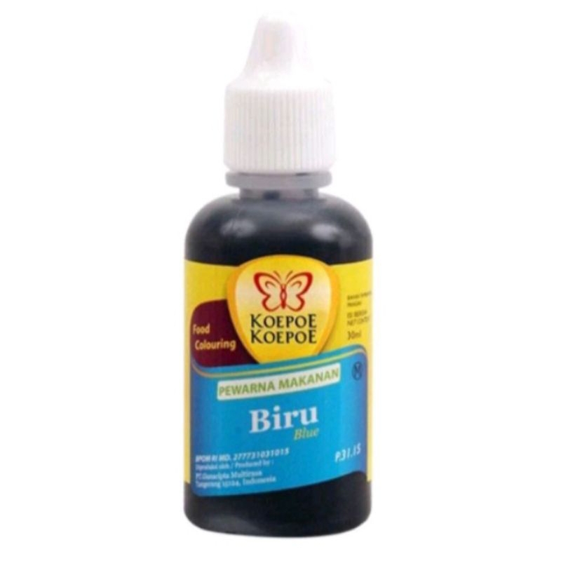 

Pewarna makanan warna biru, koepoe koepoe