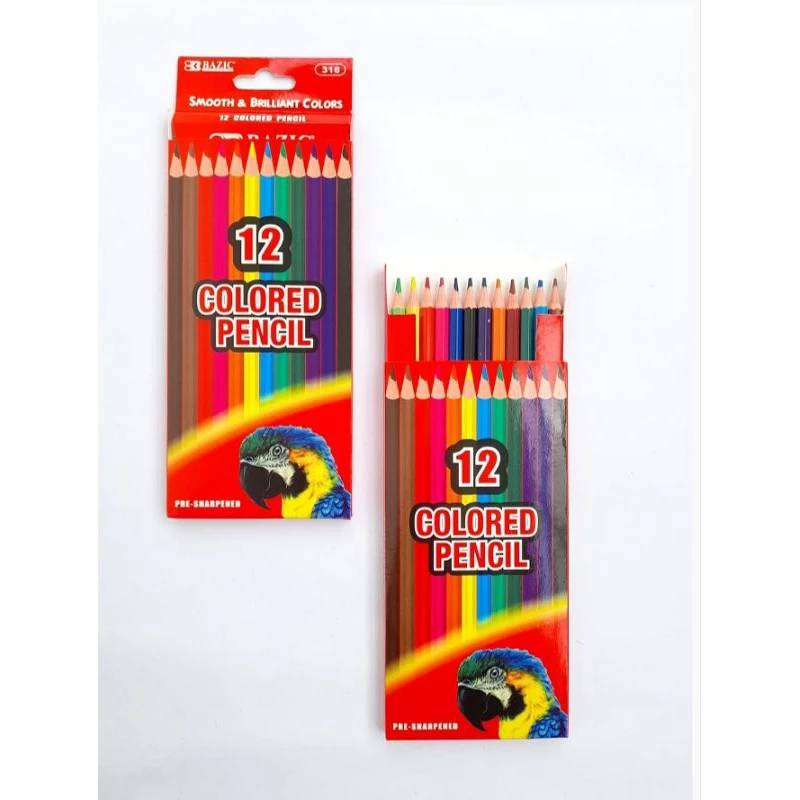 

Bazic BC316 - Pensil Warna Kayu Panjang 7inch/ Clear Air 12 Warna