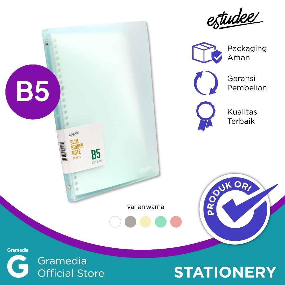 

KODE H29Q Estudee Slim Binder Note B5 Tosca