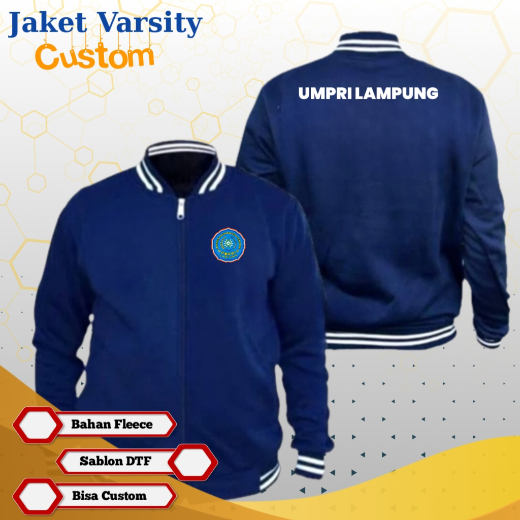 Jaket UMPRI Lampung Jaket Varsity Custom UI