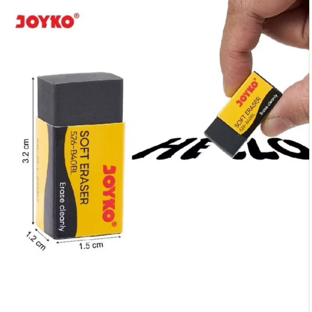 

( 40 pcs ) 1 pak PENGHAPUS JOYKO HITAM KECIL