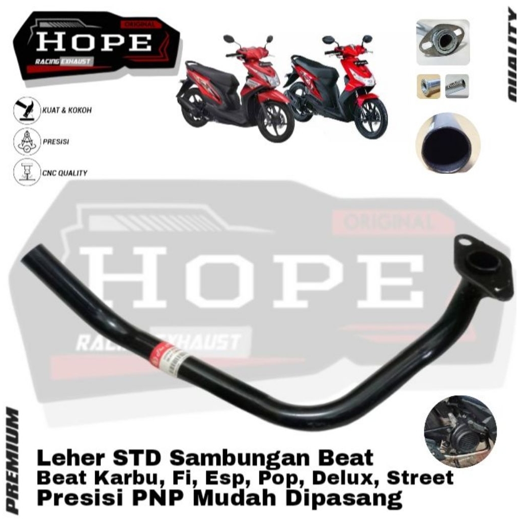 Leheran Knalpot Standar Ori, Beat Karbu, Beat Fi, Beat Esp, Scoopy Karbu, Cocok Untuk Peganti Leher 