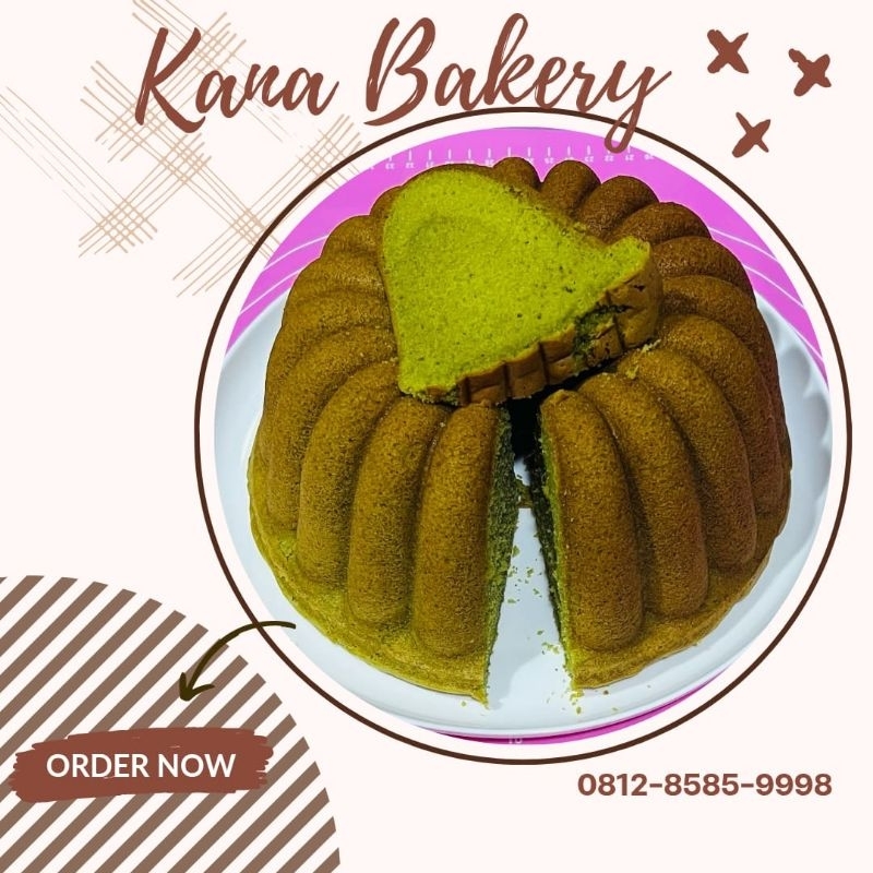

Cake Marmer Rasa Matcha (Green Tea) By Kana Bakery