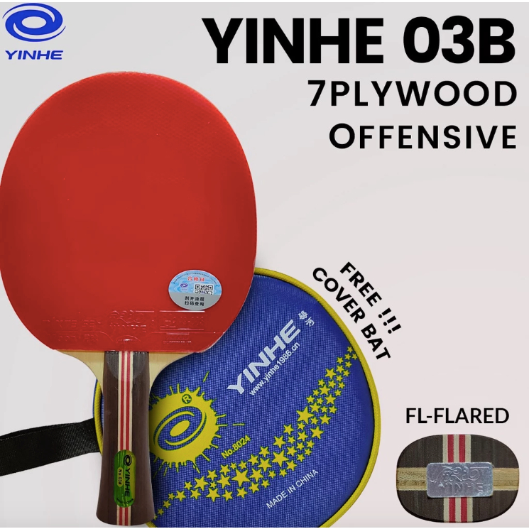 Kayu Bat Tenis Meja Yinhe 03B Premade Pingpong Blade Set / Bet Pingpong Yinhe