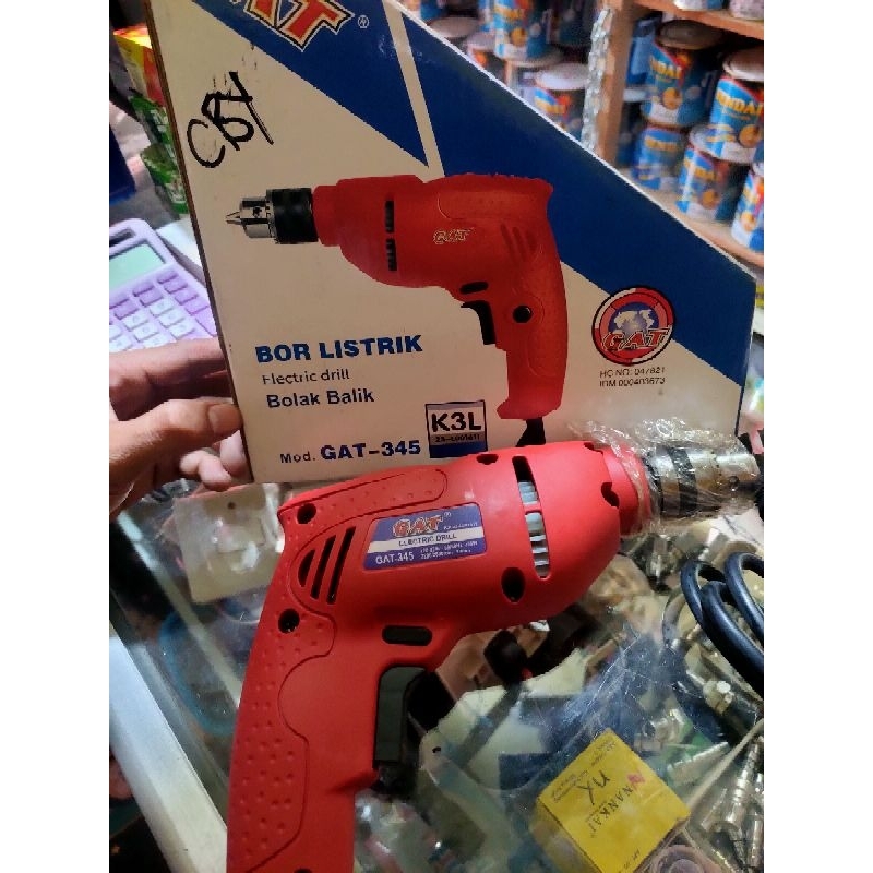 MESIN BOR LISTRIK GAT 345 BOLAK BALIK 10MM