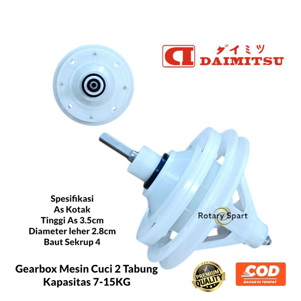 Gearbox Daimitsu As kotak mesin cuci 2 Tabung suku cadang berkualitas Tinggi